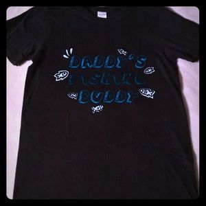 Handcrafted vinyl print daddy’s fishing buddy